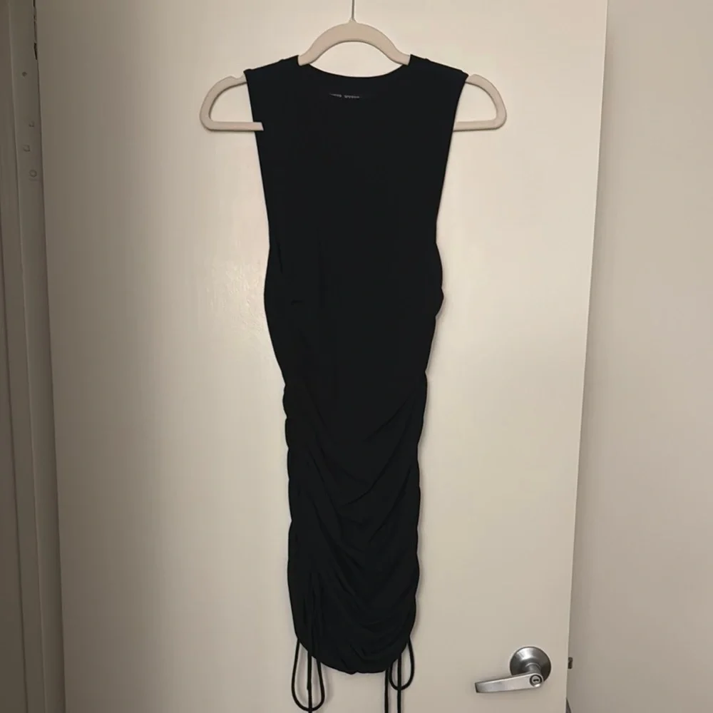 Adorable Black Sleeveless Mini Dress - Picture 3 of 3